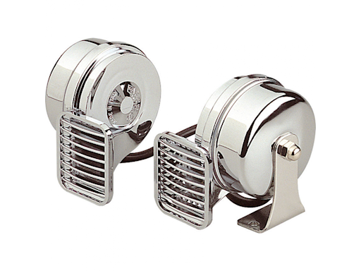 TROMBA DOPPIA CROMATA MT2 12V.