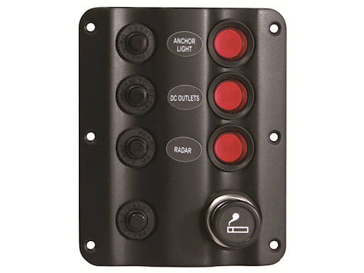 PANNELLO A 3 INTERRUTTORI CON ACCENDISIGARI