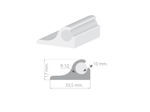 PROFILO IN PVC PER CUSCINERIA
