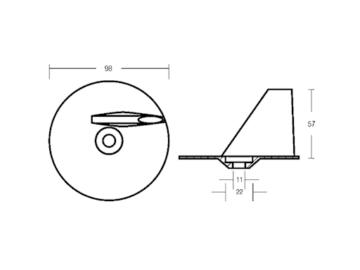 PINNA PER MOTORI SUZUKI 115/140 HP