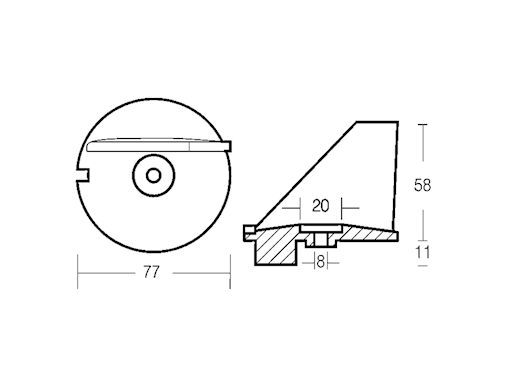 PINNA PER MOTORI TOHATSU 25/50HP 2T 25/30HP 4