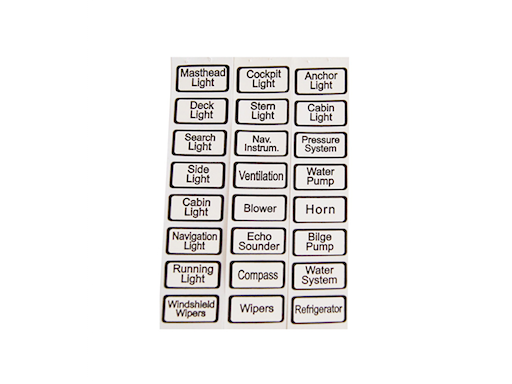 SERIE SIMBOLI ADESIVI PER INTERRUTTORI