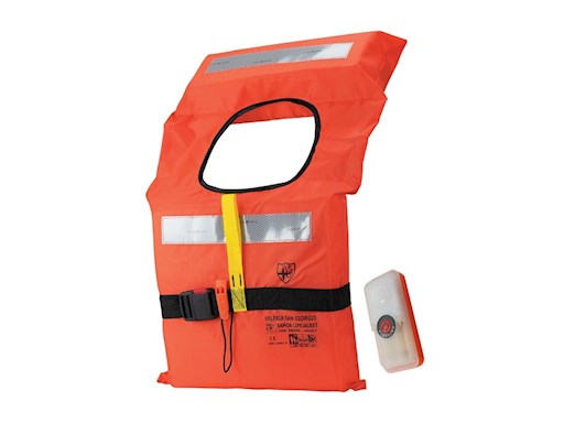 KIT PER 4 PERSONE GIUBBETTO 150N/LUCI SOLAS