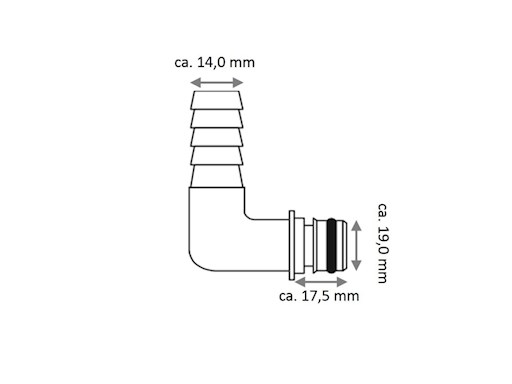 KIT DI CONNESSIONE 90° - 1/2" - 2PZ