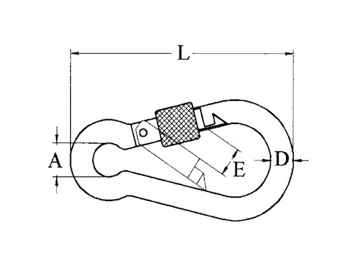 MOSCHETTONE INOX 316 A VITE