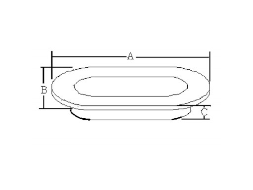 CUBIA OVALE IN ACCIAIO INOX