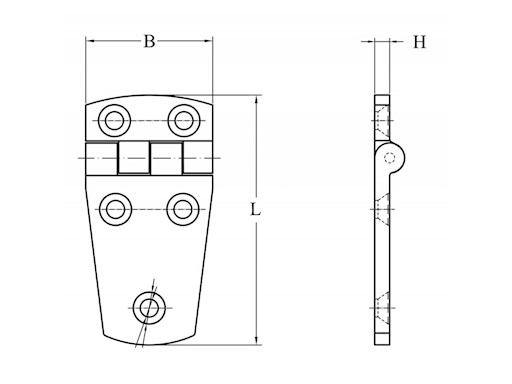CERNIERA 1/2 ESAGONALE SPESSORE MM.4,5