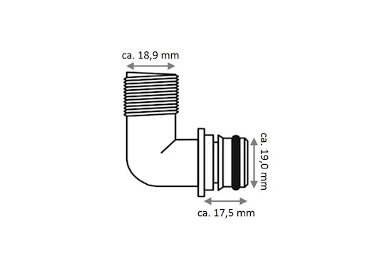 KIT DI CONNESSIONE 90° - 1/2" - 2PZ