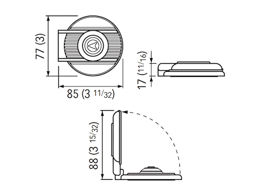 PULSANTE A PIEDE BIANCO