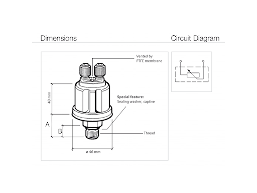 SENSORE VDO - PRESSIONE OLIO - TIPO B3
