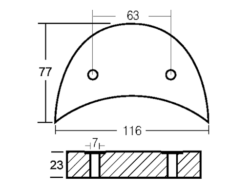 PLACCA PER MOTORE FUORIBORDO O.M.C/JOHNSON/EVINRUDE 90/140 HP