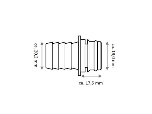 KIT DI CONNESSIONE 3/4" - 2PZ - O-RING VITON