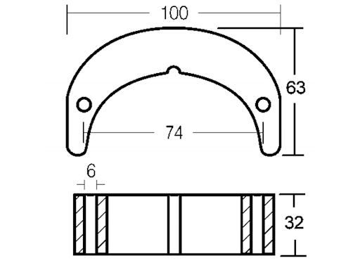 PLACCA PER MOTORE FUORIBORDO O.M.C/JOHNSON/EVINRUDE 50/75 HP