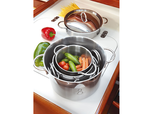 BATTERIA DA CUCINA IMPILABILE SET 11 PEZZI