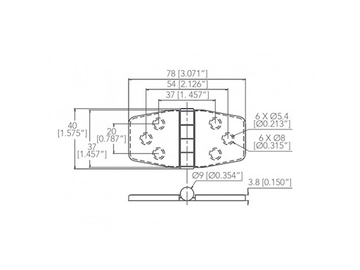 CERNIERA CON COPERTURA MM.76X37