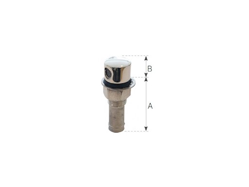 SFIATO IN ACCIAIO INOX 316 PORTAGOMMA Ø MM.16