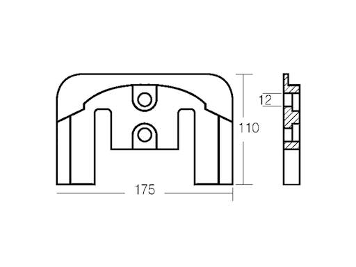 PIASTRA PER MOTORI MERCRUISER BRAVO I-II-III
