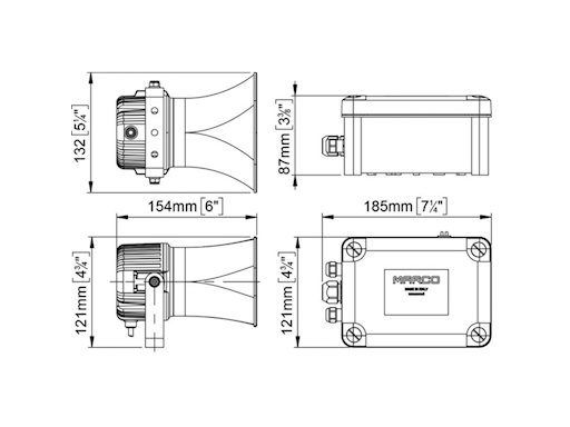 TROMBA ELETTRONICA EMH-M CON MICROFONO