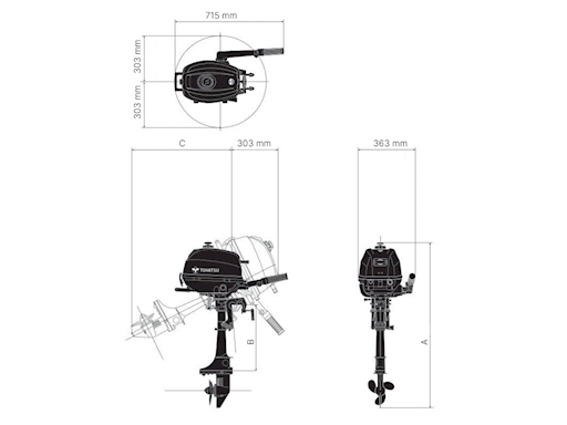 MOTORE FUORIBORDO TOHATSU MFS2.5S
