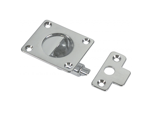 ALZAPAGLIOLO E FERMA PORTA MM.45X42 OTTONE CROMATO