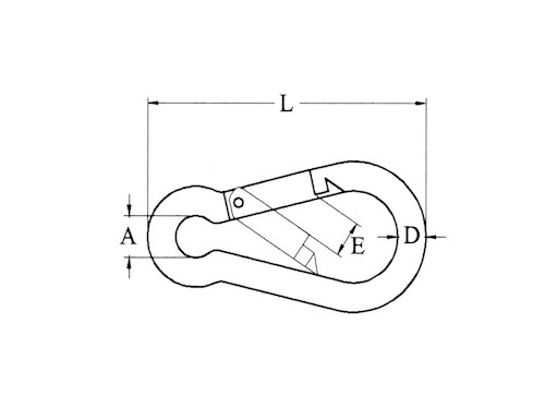 MOSCHETTONE INOX 316 CHIUSURA A CODA DI RONDINE