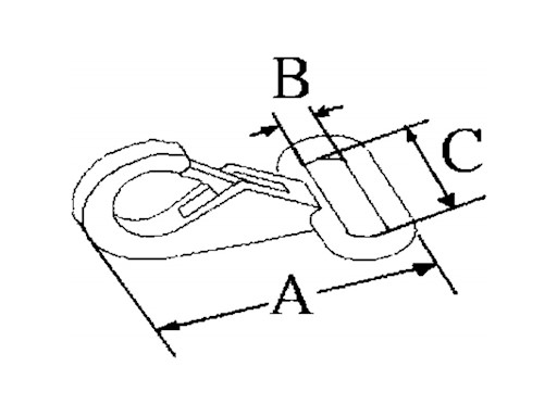MOSCHETTONE CON OCCHIO PIATTO INOX 316