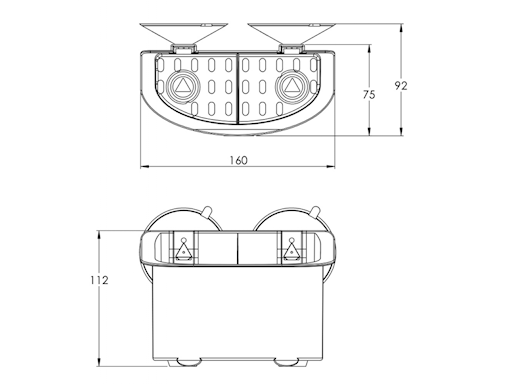 CONTENITORE IN PLASTICA MM.160X112X92
