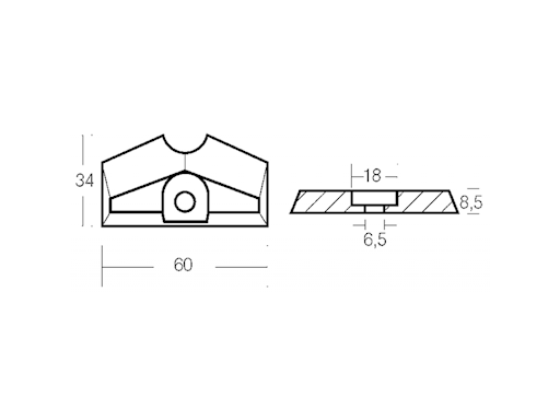 PLACCA PER YAMAHA MALTA 3,5 HP3,5 HP