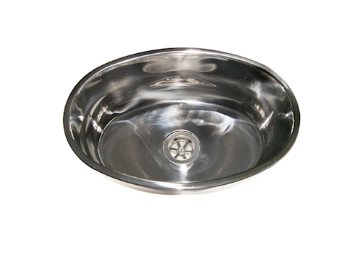 LAVELLO OVALE IN ACCIAIO INOX