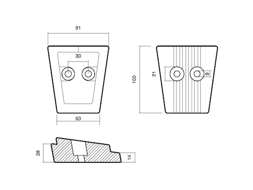 PIASTRA PER PIEDI VOLVO DPS-A/ DPS-B