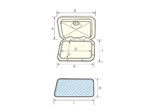SPORTELLO MM.285x165 CON SERRATURA