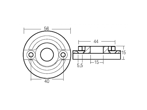 PIASTRINA PER BOW THRUST VETUS KGF75/95