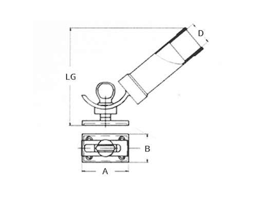 PORTACANNA ORIENTABILE