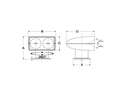 DOPPIO PROIETTORE ELETTRO COMANDATO