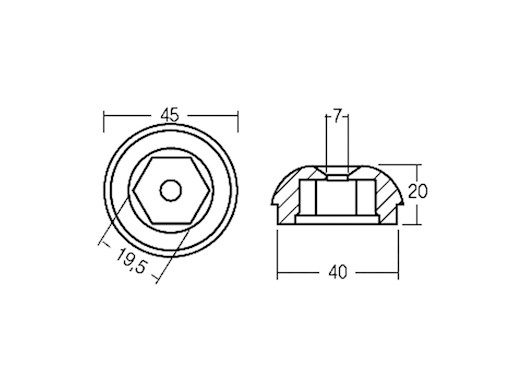 OGIVA PER BOW THRUST SIDE POWER-SLEIPNER  SP55/75/95
