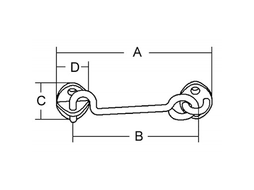 GANCETTO  DOPPIO SNODO IN OTTONE