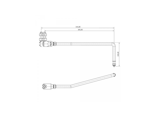 BARRA RINVIO FISSA PER MOTORI JOHNSON-EVINRUDE