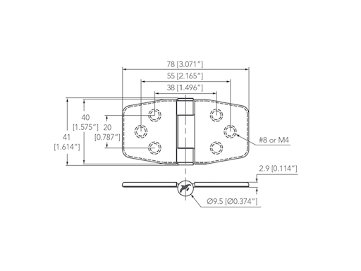 CERNIERA FRIZIONATA CON COPERTURA
