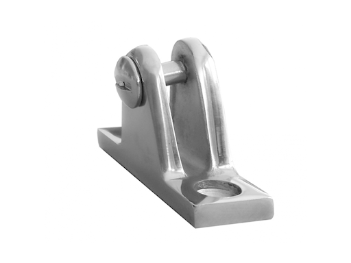 SUPPORTO A FORCELLA INCLINATO IN ACCIAO INOX CON VITE