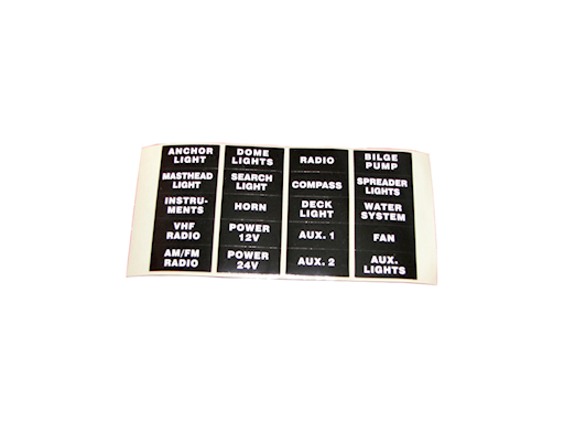 SERIE SIMBOLI ADESIVI PER INTERRUTTORI