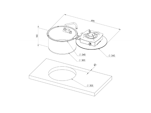PIANO COTTURA A RIBALTA