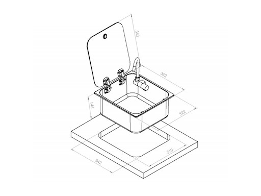 LAVELLO CON COPERCHIO IN VETRO