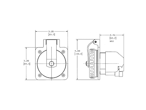 SPINA 2P+T 230V. 16A IP56 IN ACCIAIO INOX