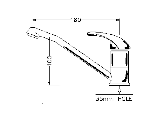 RUBINETTO MISCELATORE LAVELLO CANNA LUNGA