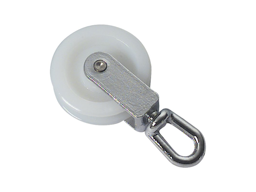 CARRUCOLA IN NYLON E OTTONE CON OCCHIO