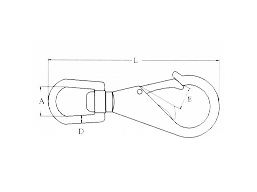 MOSCHETTONE CON OCCHIO GIREVOLE INOX 316