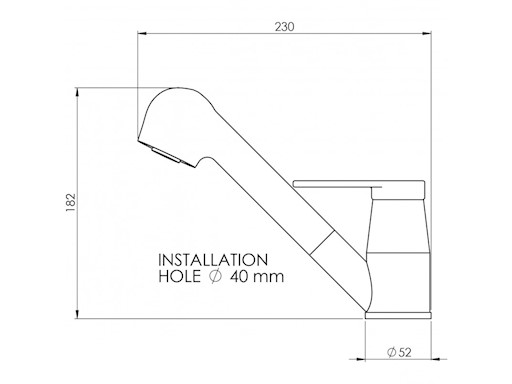 MISCELATORE CON DOCCIA ESTRAIBILE