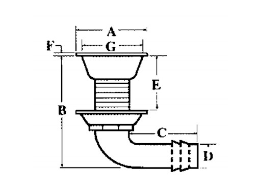 SFIATO CURVO IN ACCIAO INOX 316