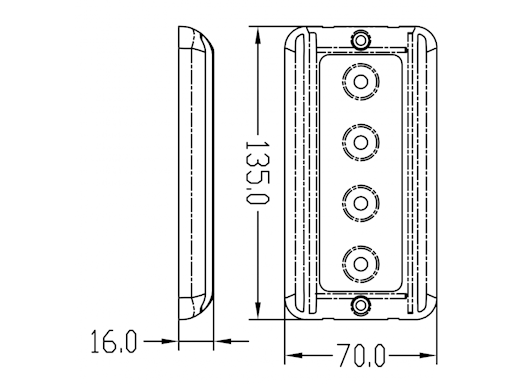 PLAFONIERA IN ALLUMINIO A 4 LED