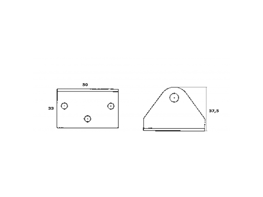 SUPPORTO INOX A SQUADRA PIANO ESTERNO CON DADO AUTOBLOCCANTE
